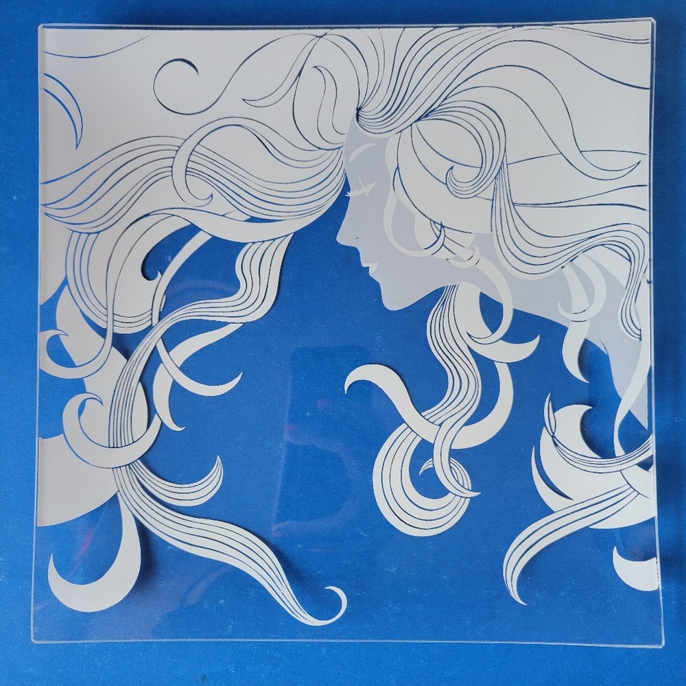 Vintage 70's or 80's glass vanity trinkets plate tray